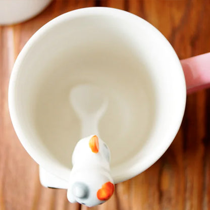 Cuillère à thé en céramique chat roux